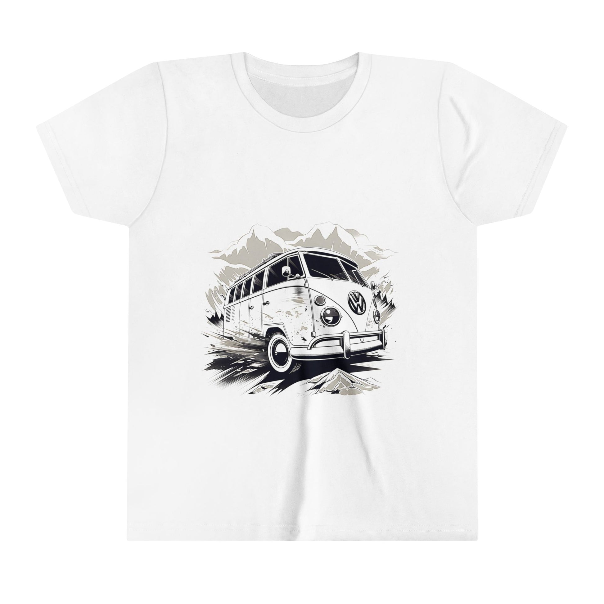 "Old Volkswagen van graphic on a white t-shirt"