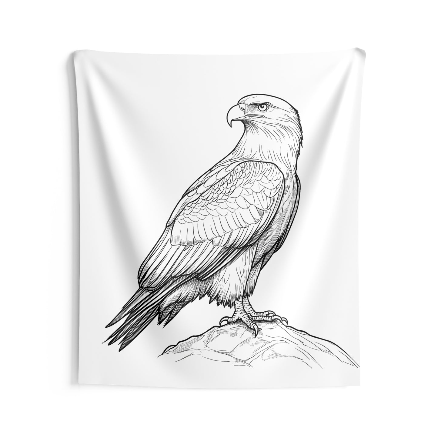 Indoor Wall Tapestries Coloring Kit with 10 Fabric Markers - Eagle