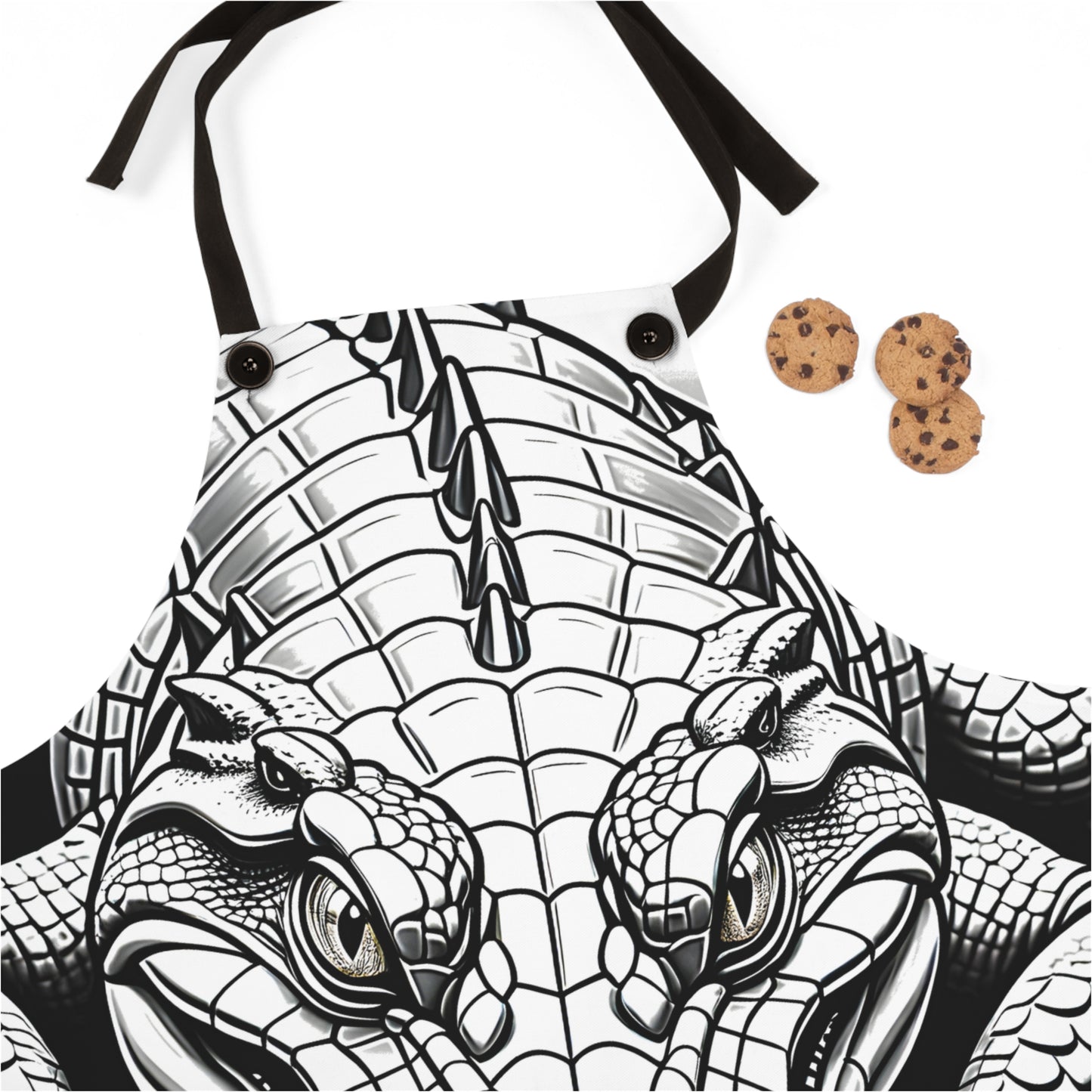 Apron Coloring Kit with 10 Fabric Markers - Crocodile