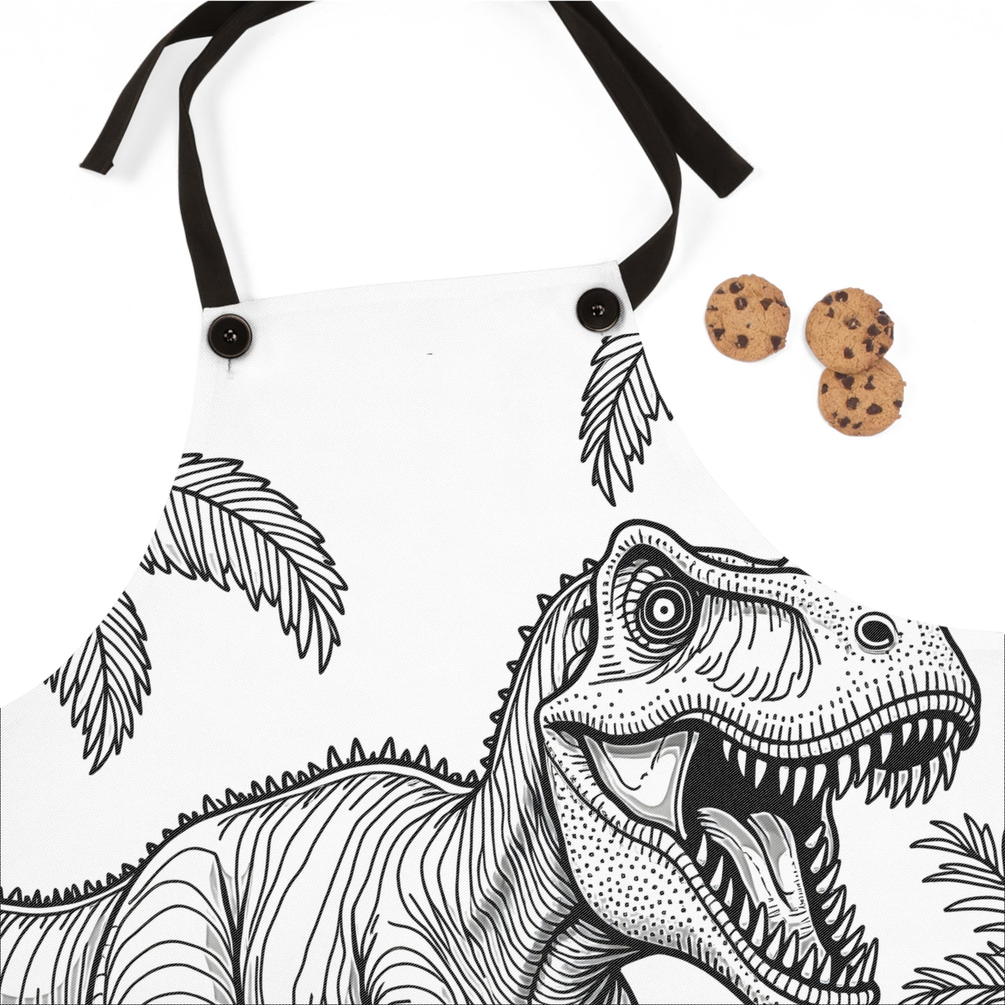 Apron Coloring Kit with 10 Fabric Markers - Tyrannosaurus Rex