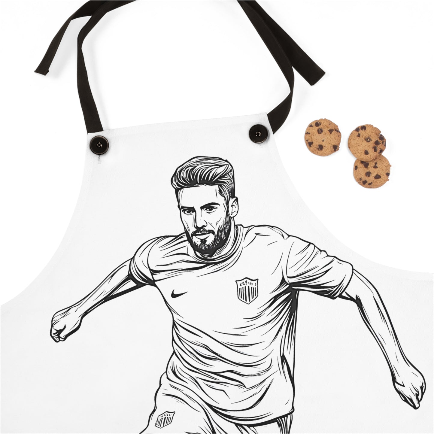 Apron Coloring Kit with 10 Fabric Markers - Soccer Player