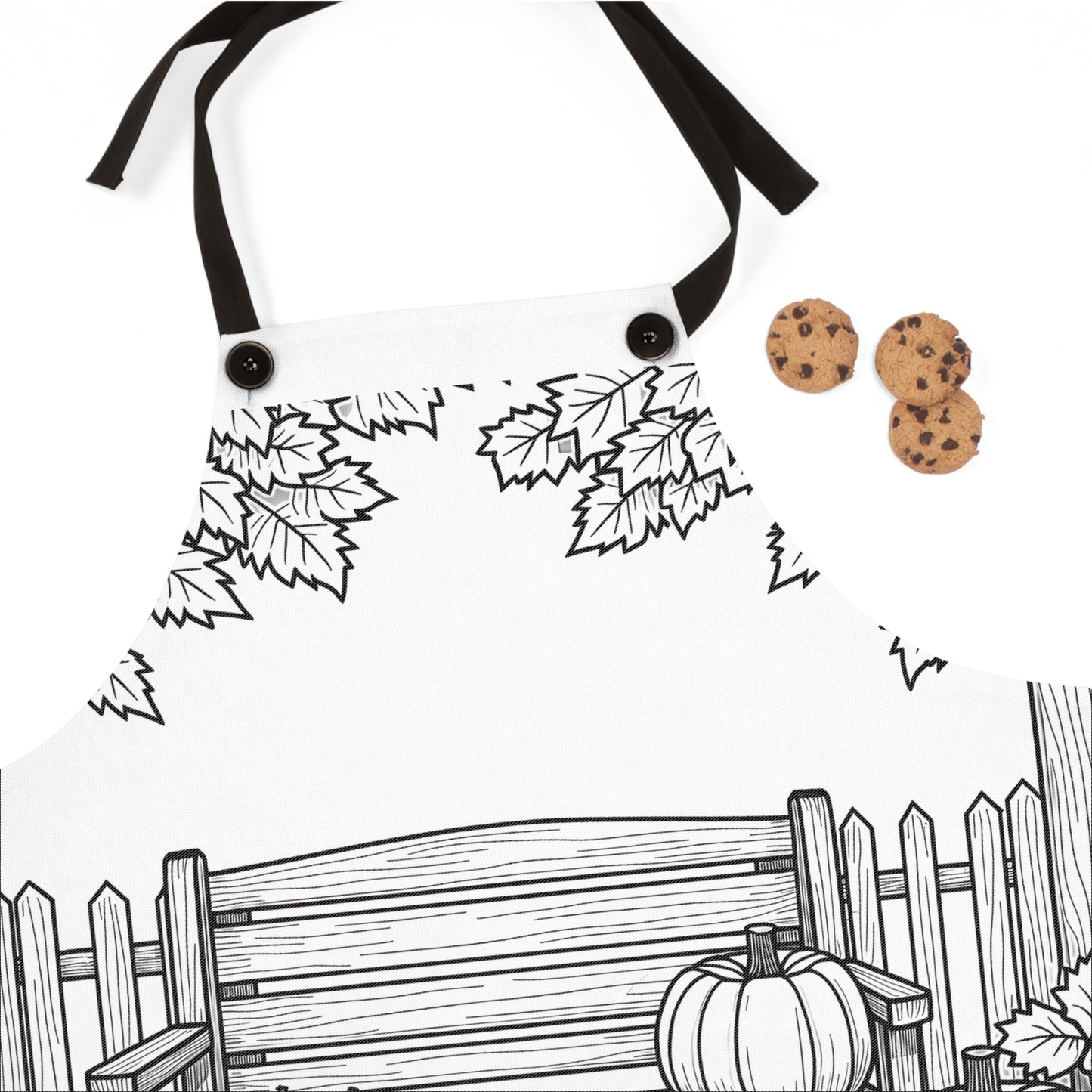 Apron Coloring Kit with 10 Fabric Markers - Pumpkin Patch