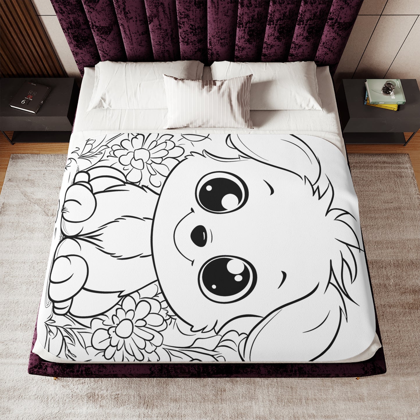 Blanket Coloring Kit with 10 Fabric Markers - Puppy