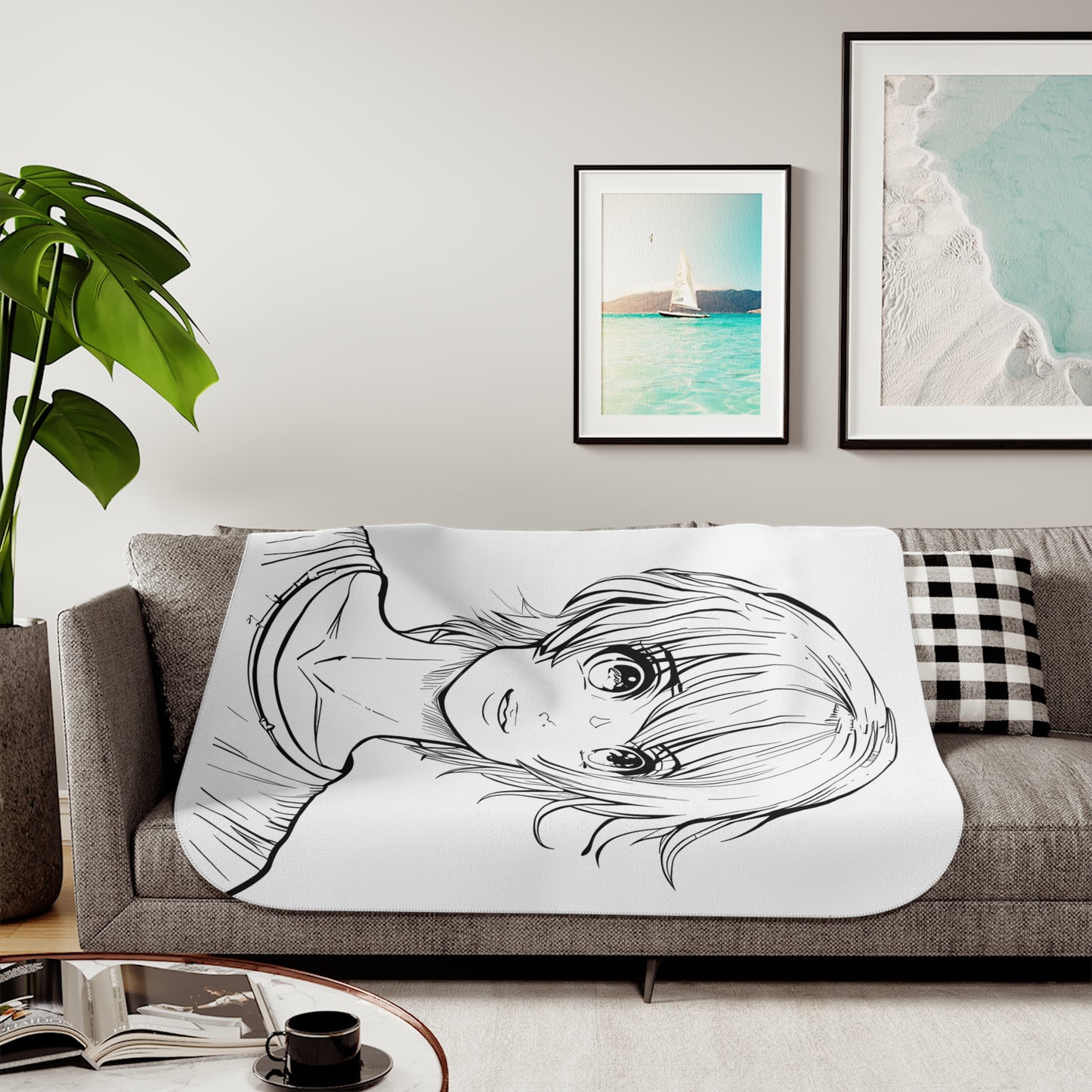 Blanket Coloring Kit with 10 Fabric Markers - Character Portrait