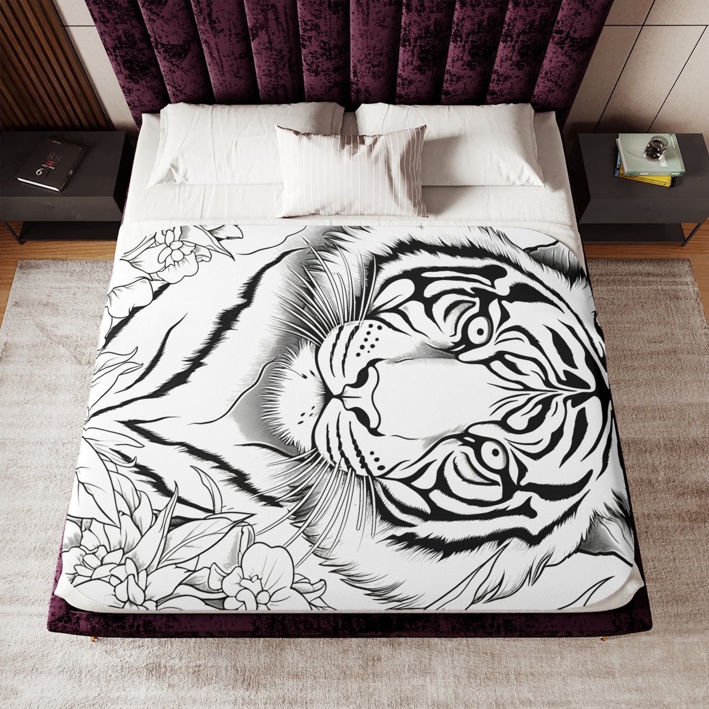 Blanket Coloring Kit with 10 Fabric Markers - Tigers