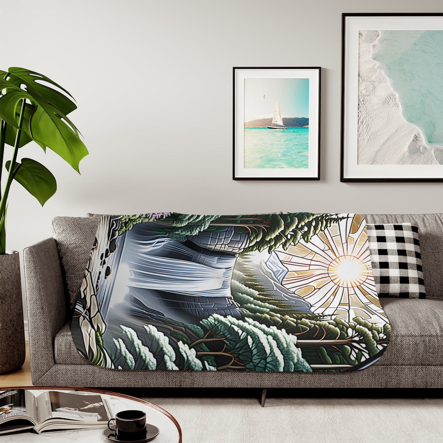 Blanket Colorful Graphic Design - Waterfall