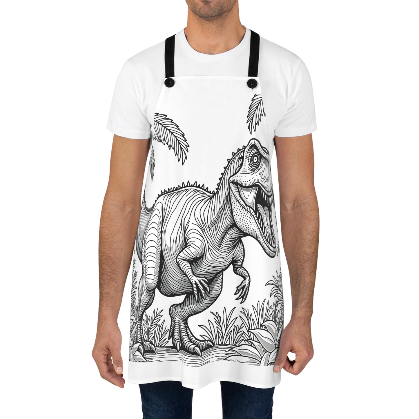 Apron Coloring Kit with 10 Fabric Markers - Tyrannosaurus Rex