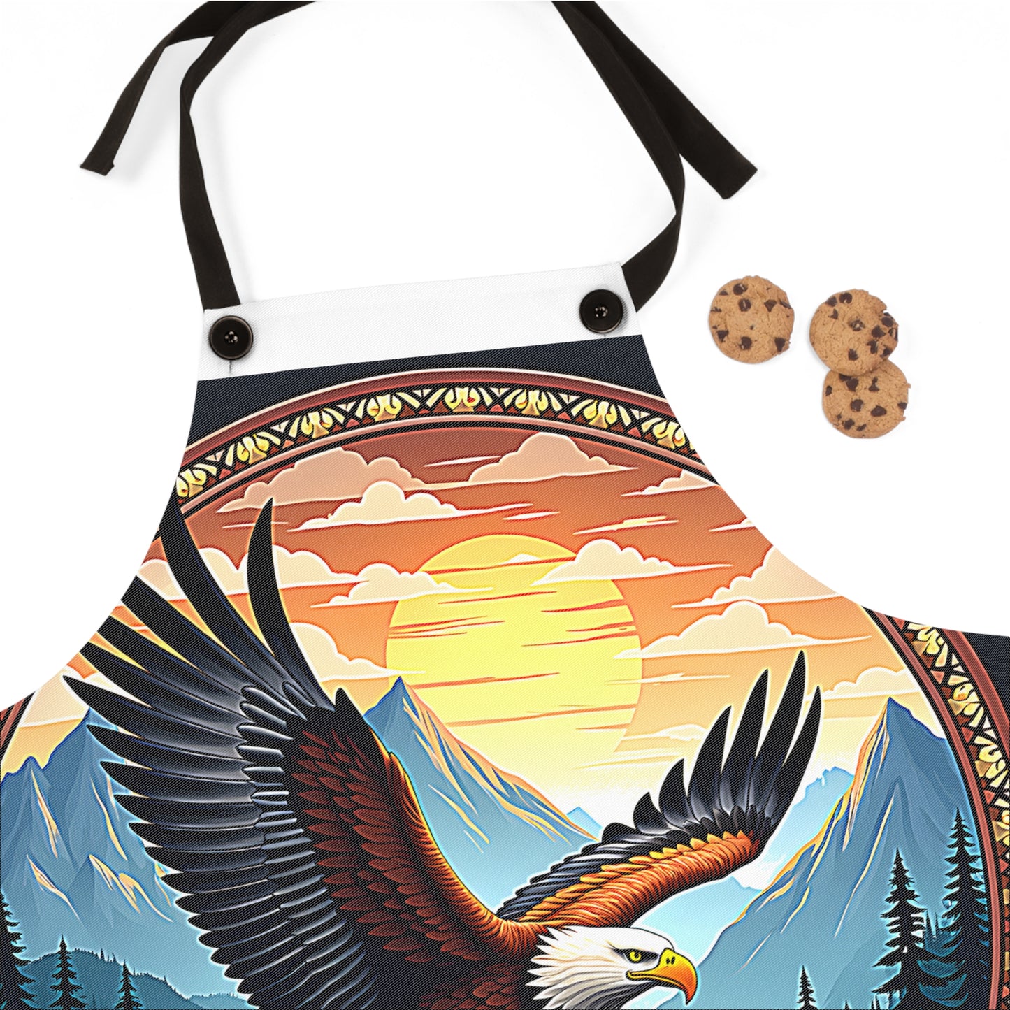 Apron Colorful Graphic Design - Bald Eagle in Flight