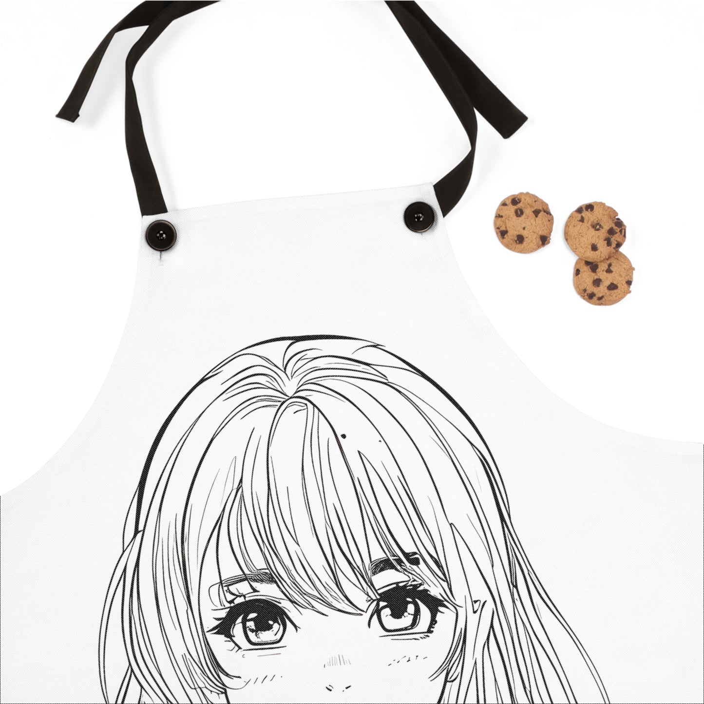 Apron Coloring Kit with 10 Fabric Markers - Anime Girl