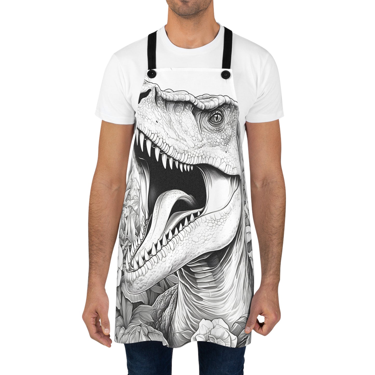 Apron Coloring Kit with 10 Fabric Markers - Tyrannosaurus Rex