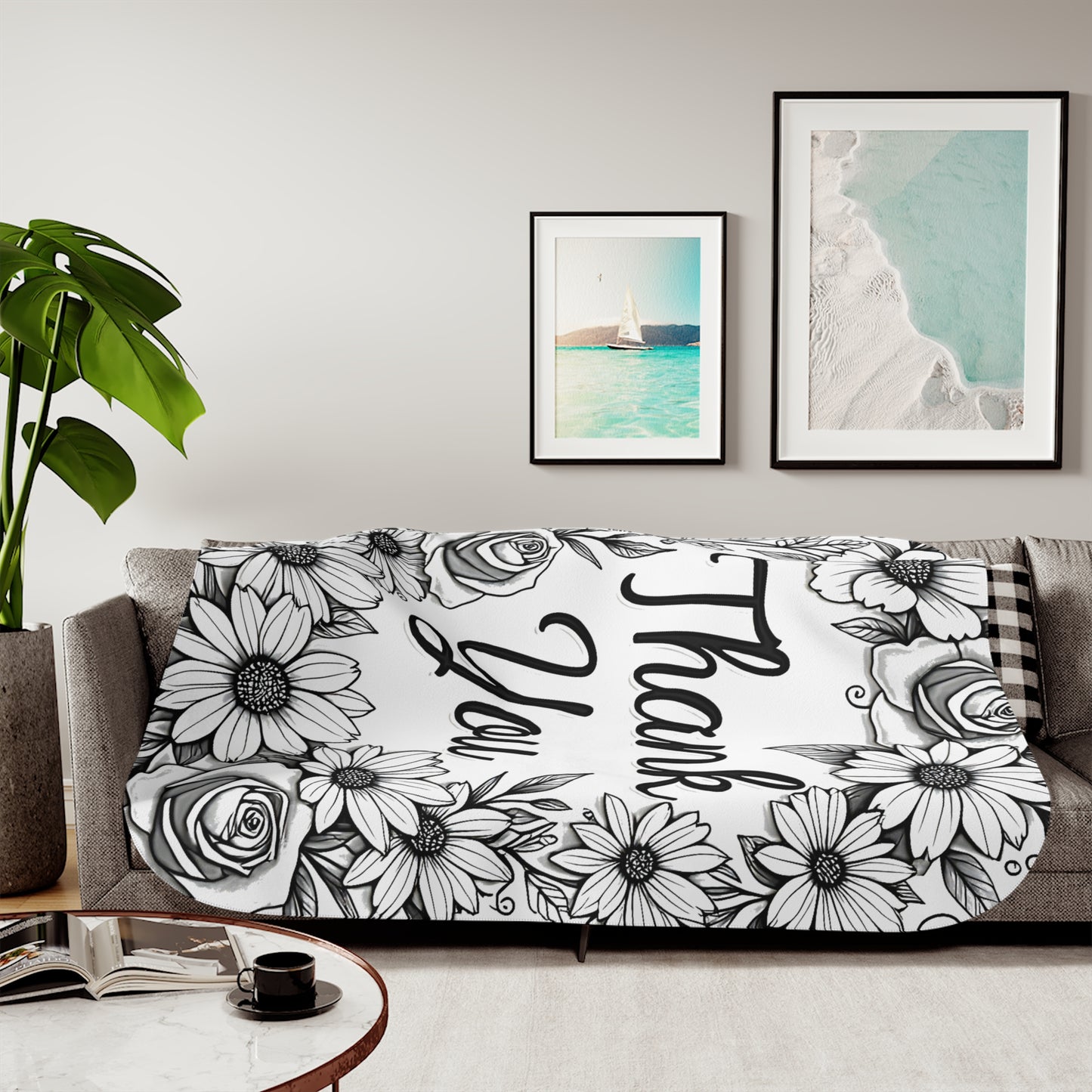 Blanket Coloring Kit with 10 Fabric Markers - Floral Wreath