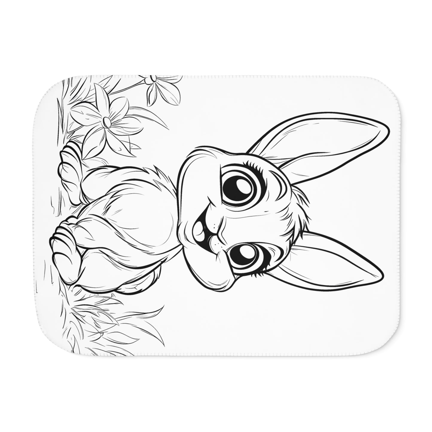 Blanket Coloring Kit with 10 Fabric Markers - Cute Bunny