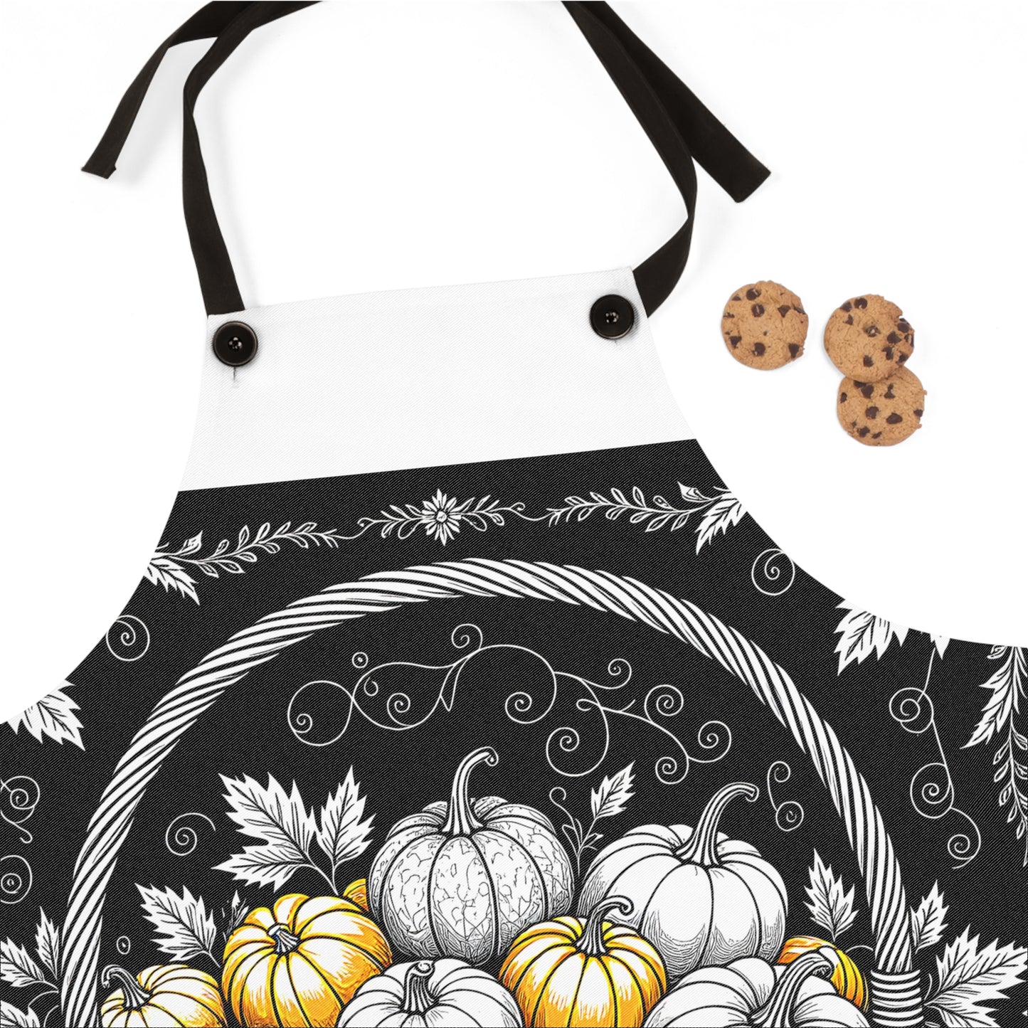 Apron Coloring Kit with 10 Fabric Markers - Pumpkins