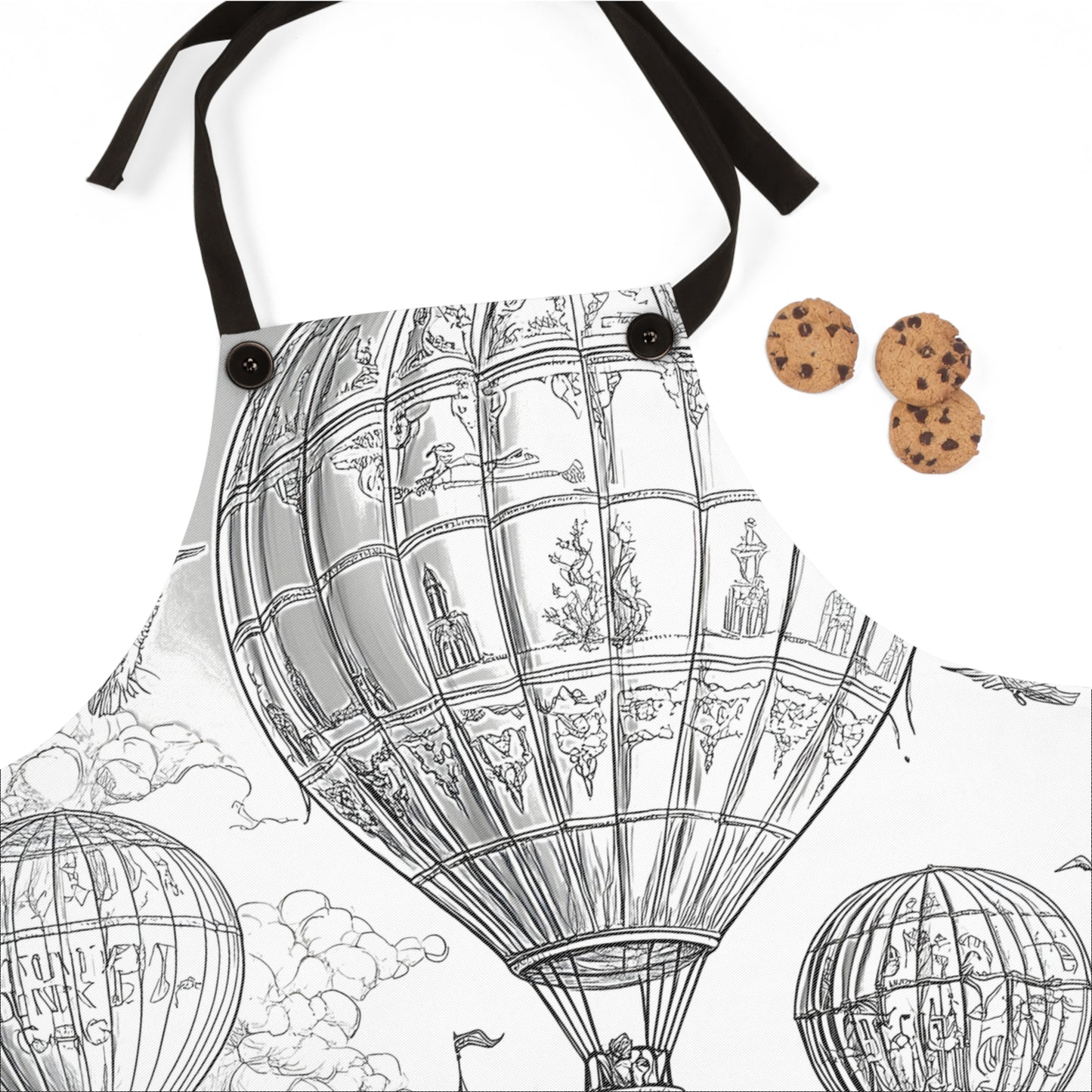 Apron Coloring Kit with 10 Fabric Markers - Hot Air Balloon Adventure