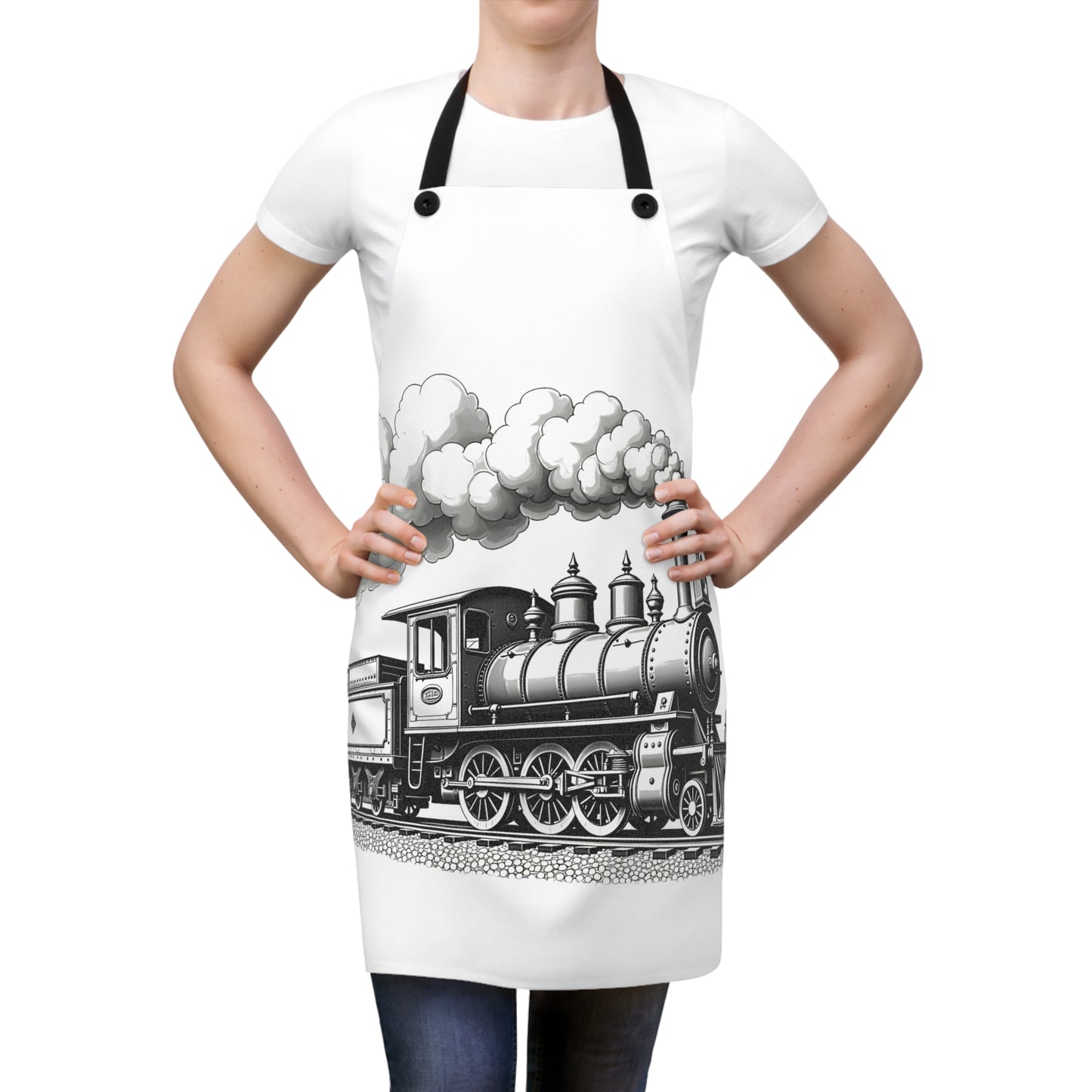 Apron Coloring Kit with 10 Fabric Markers - Steam Train