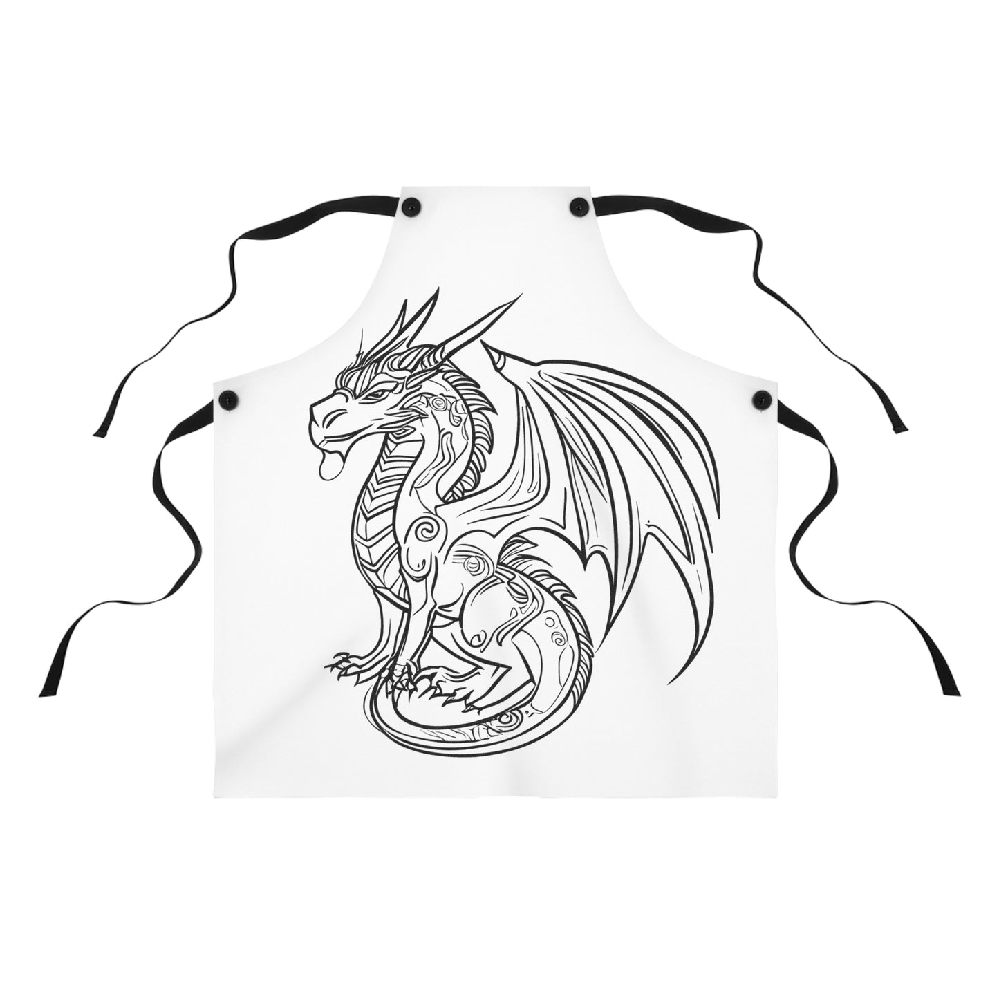 Apron Coloring Kit with 10 Fabric Markers - Dragon
