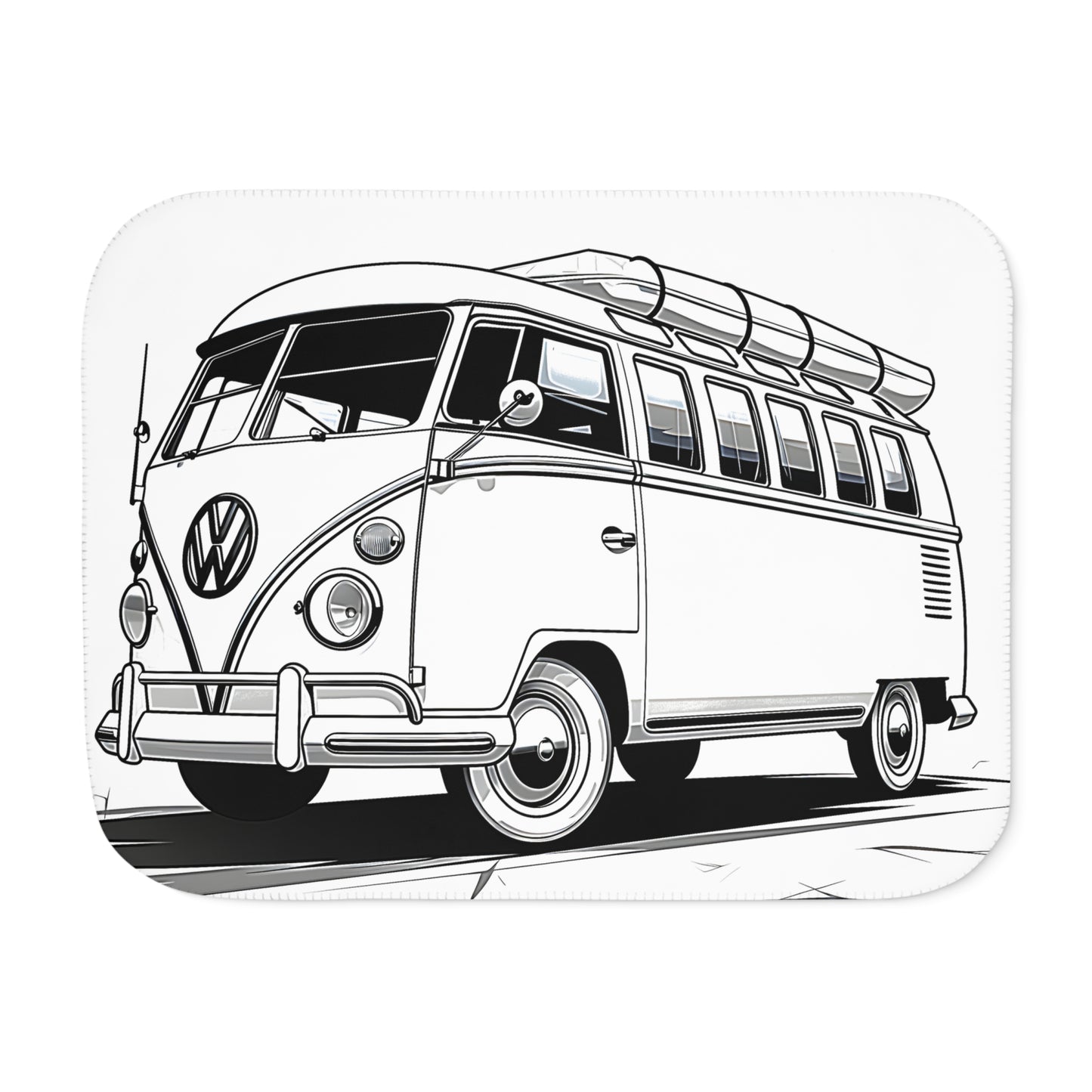 Blanket Coloring Kit with 10 Fabric Markers - Volkswagen Van