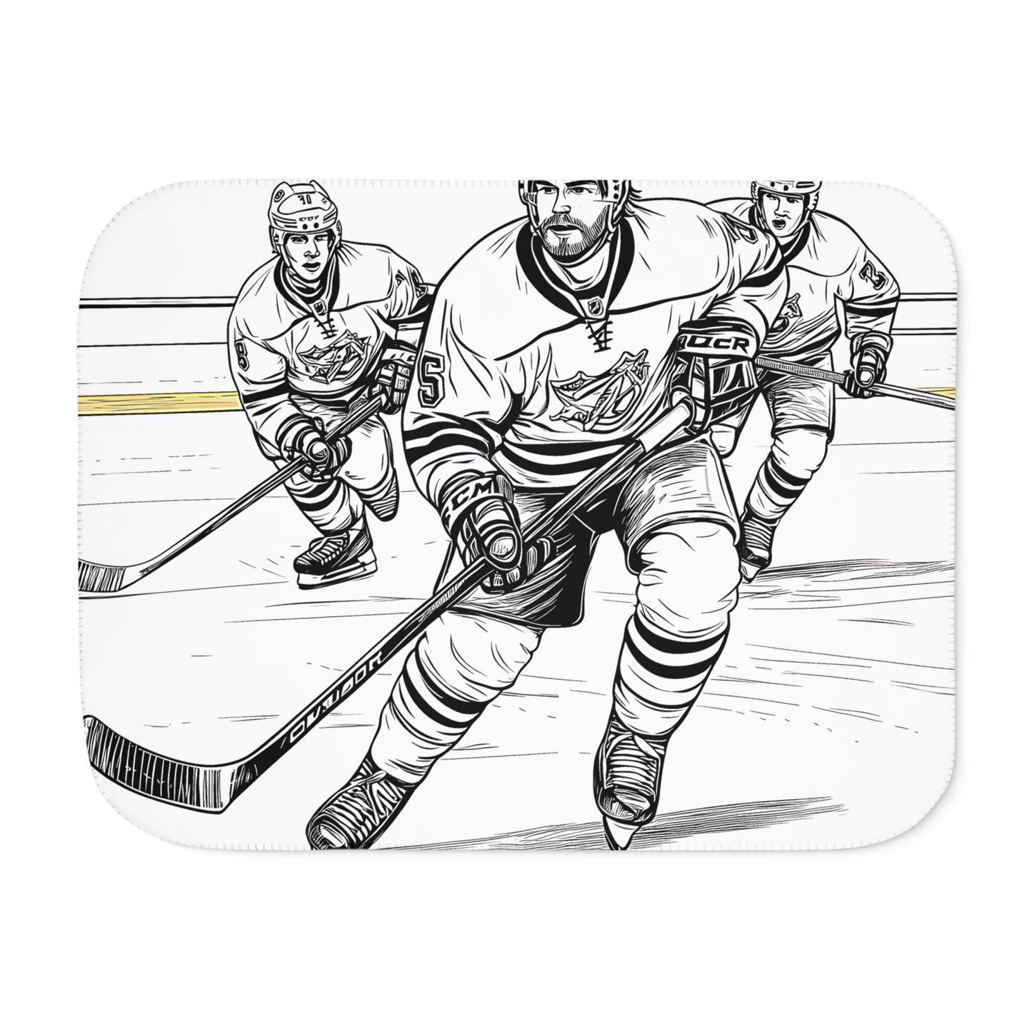 Blanket Coloring Kit with 10 Fabric Markers - Ice Hockey