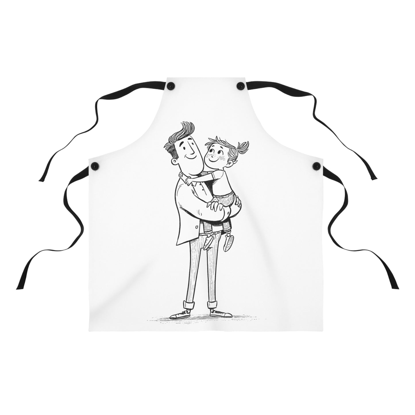 Apron Coloring Kit with 10 Fabric Markers - Father and Daughter