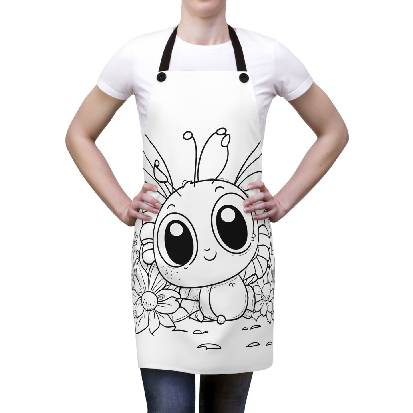 Apron Coloring Kit with 10 Fabric Markers - Cute Butterfly