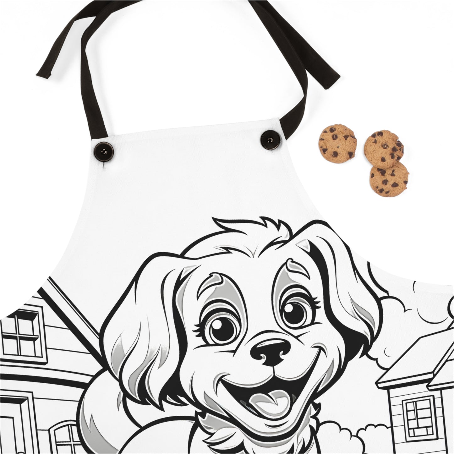 Apron Coloring Kit with 10 Fabric Markers - Dog