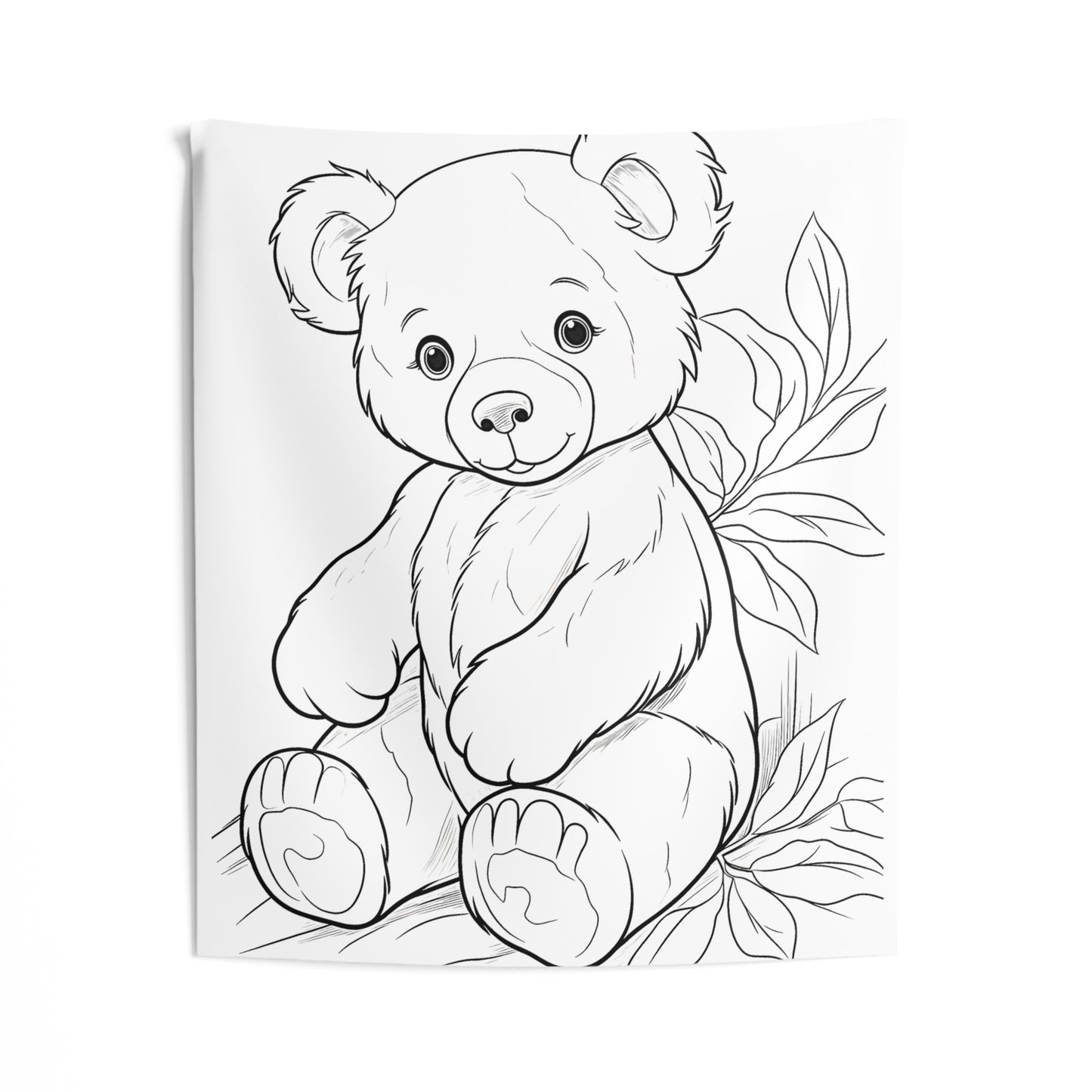 Indoor Wall Tapestries Coloring Kit with 10 Fabric Markers - Bear