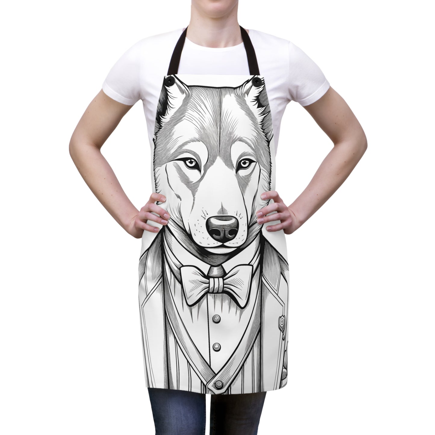 Apron Coloring Kit with 10 Fabric Markers - Wolf