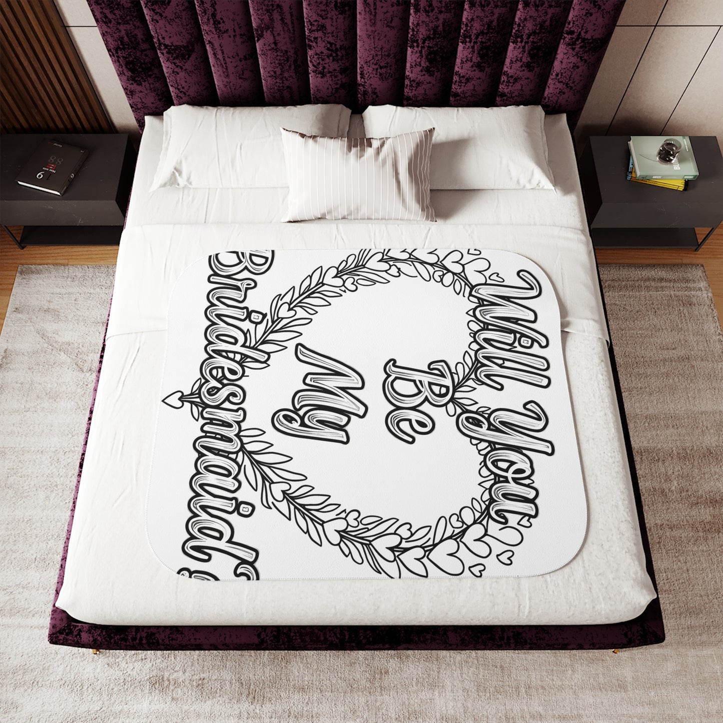 Blanket Coloring Kit with 10 Fabric Markers - Wedding Proposal