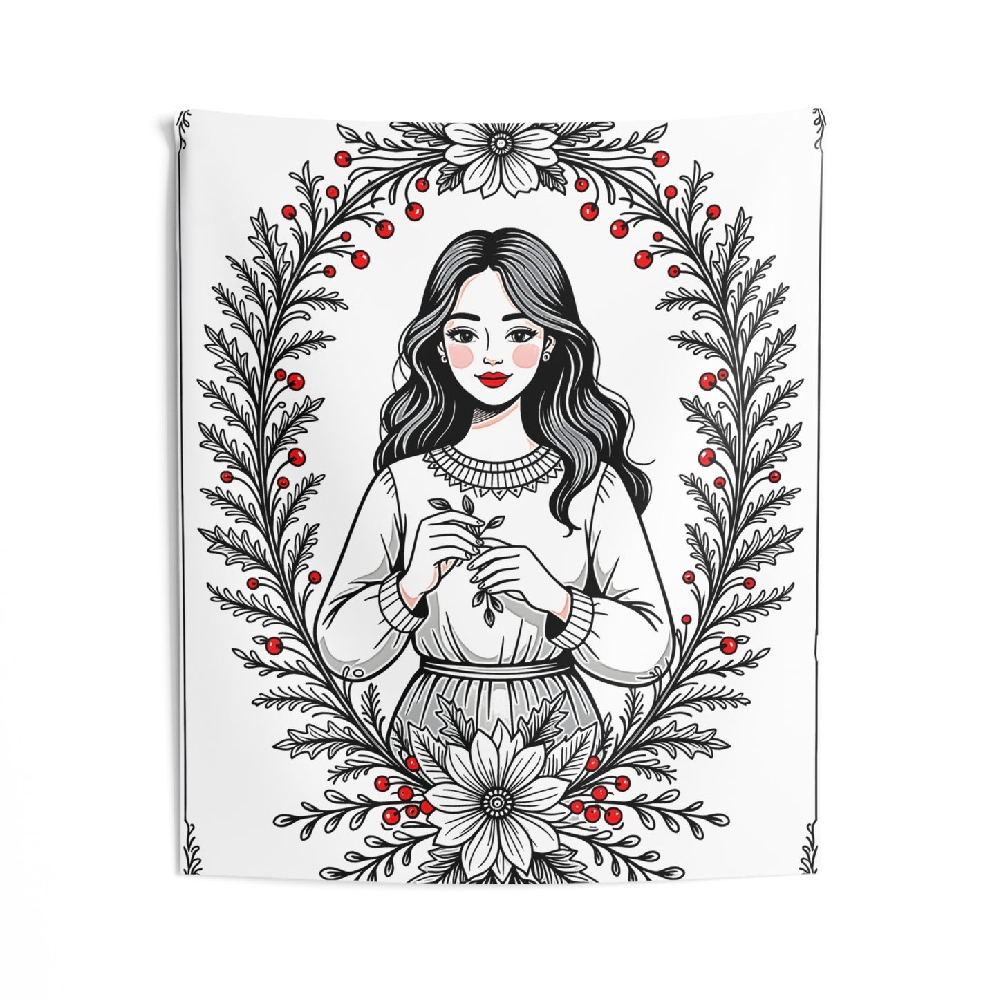 Indoor Wall Tapestries Colorful Graphic Design - Fall Portrait