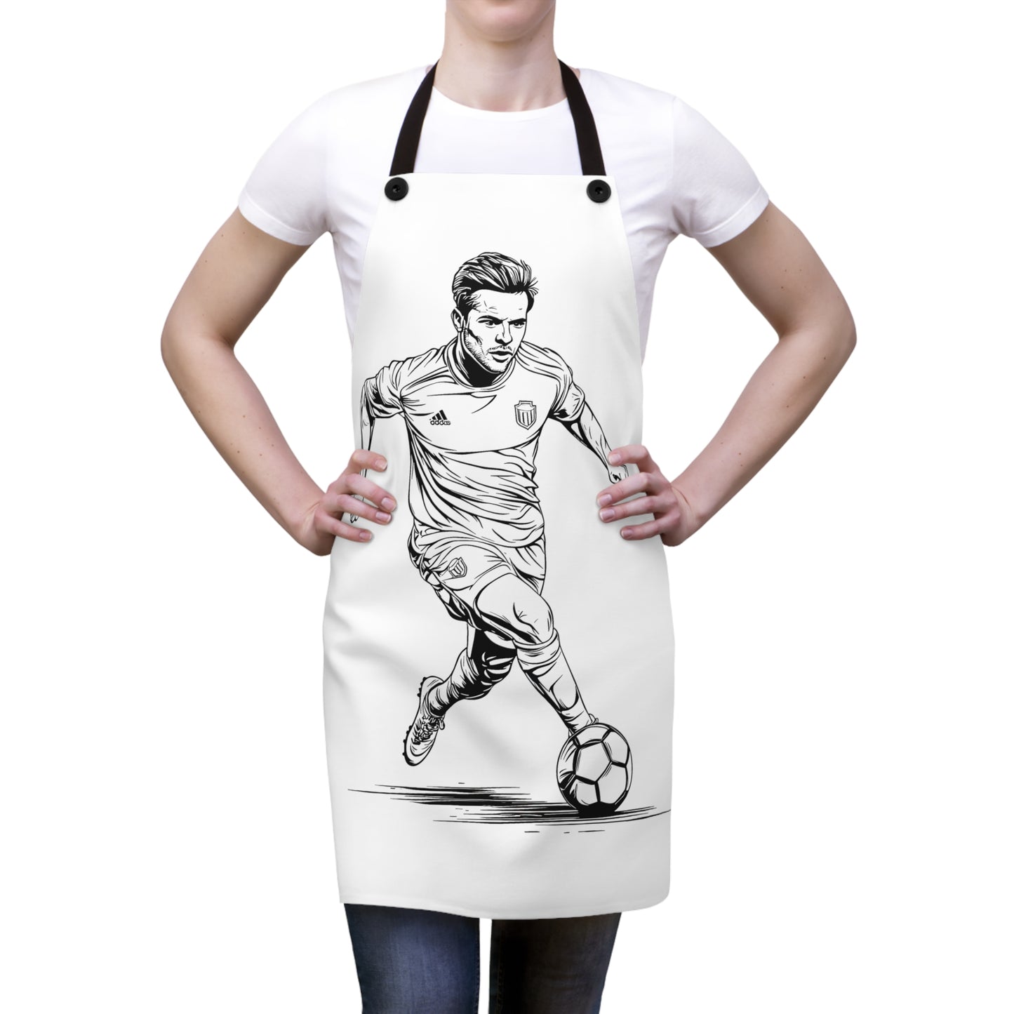 Apron Coloring Kit with 10 Fabric Markers - Soccer