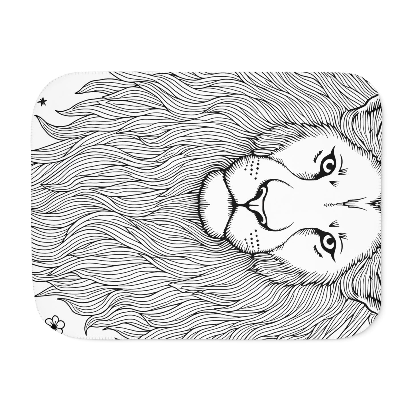 Blanket Coloring Kit with 10 Fabric Markers - Lion's Head