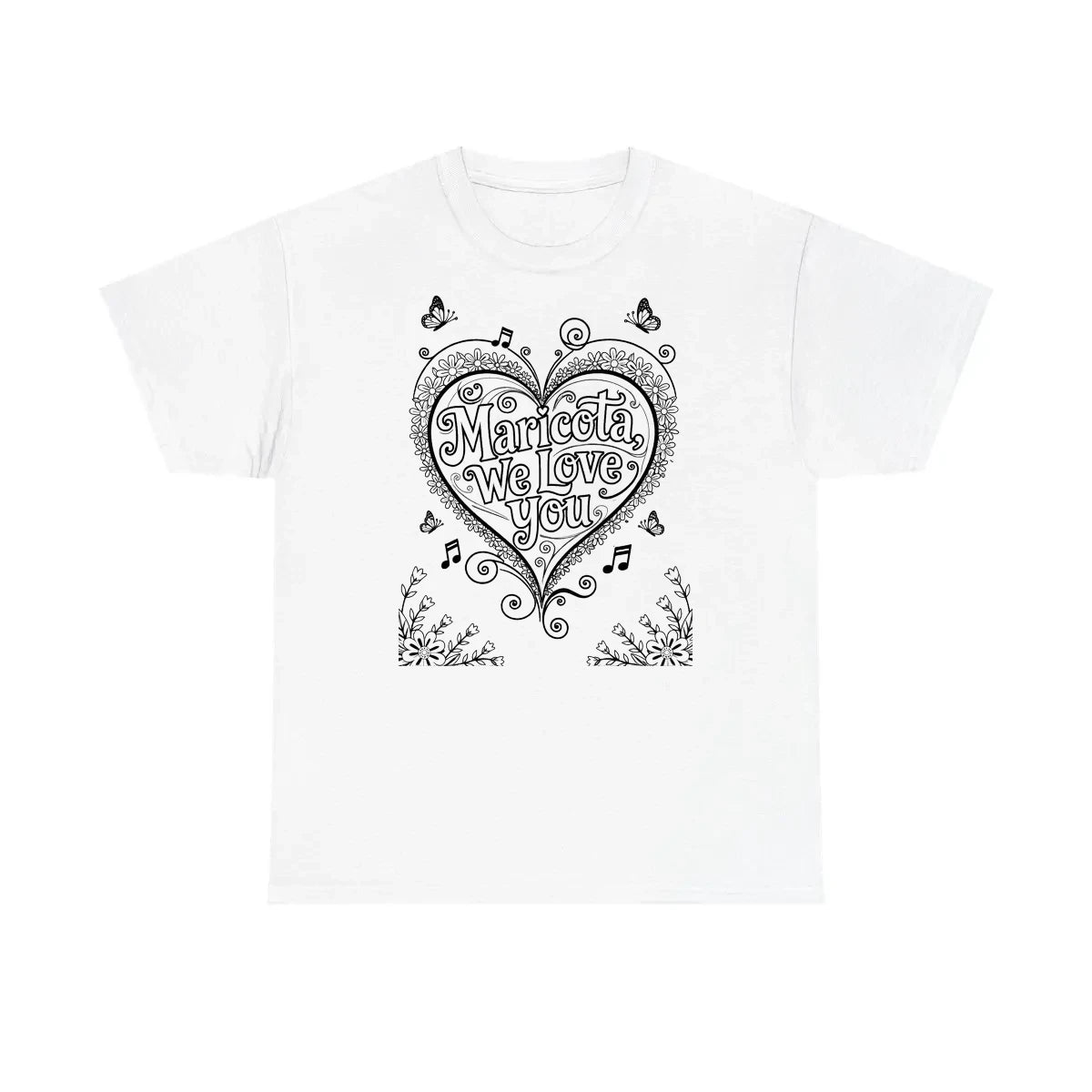 Custom Unisex T-Shirt with Your Design Coloring Page Kit with 10 Fabric Markers