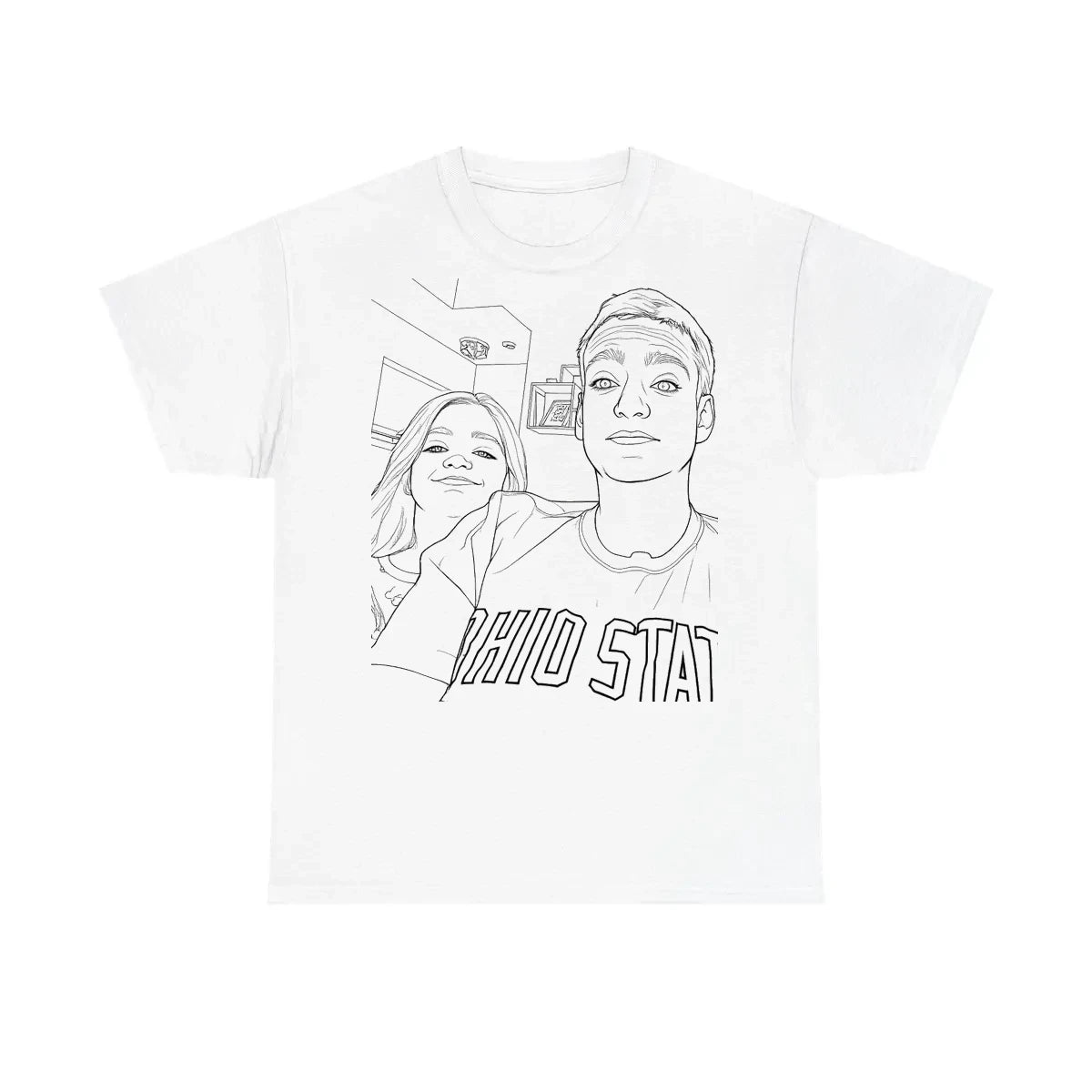 Custom Kids T-Shirt with Your Design Coloring Page Kit with 10 Fabric Markers
