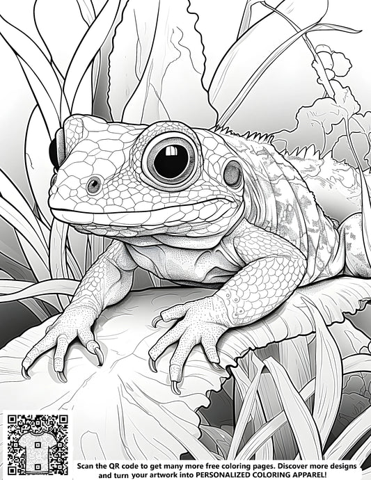 FREE Frog on Leaf Coloring Page - Printable Nature Illustration Download