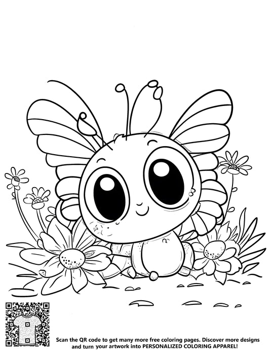 FREE Butterfly Garden Coloring Page - Download NOW