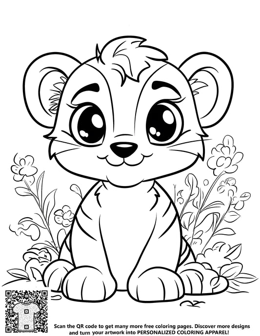 FREE Lion Cub Coloring Page - Adorable Printable Download