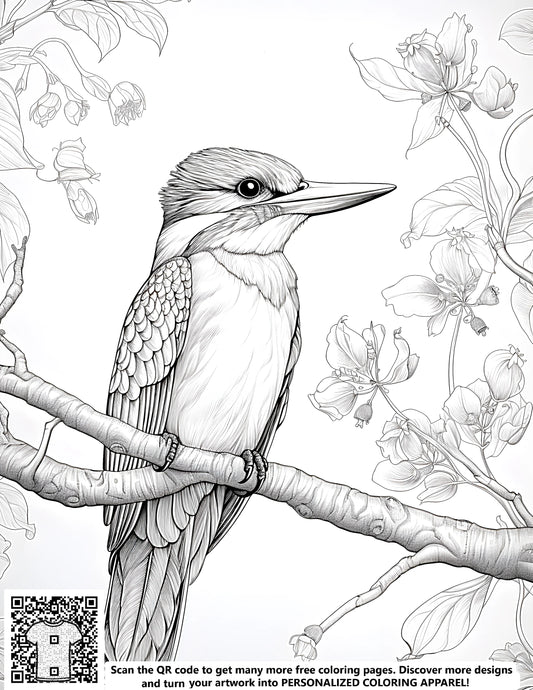 FREE Kingfisher Coloring Page Download