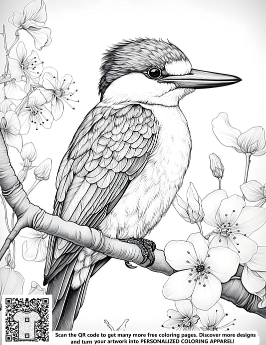 FREE Kingfisher Coloring Page Download NOW