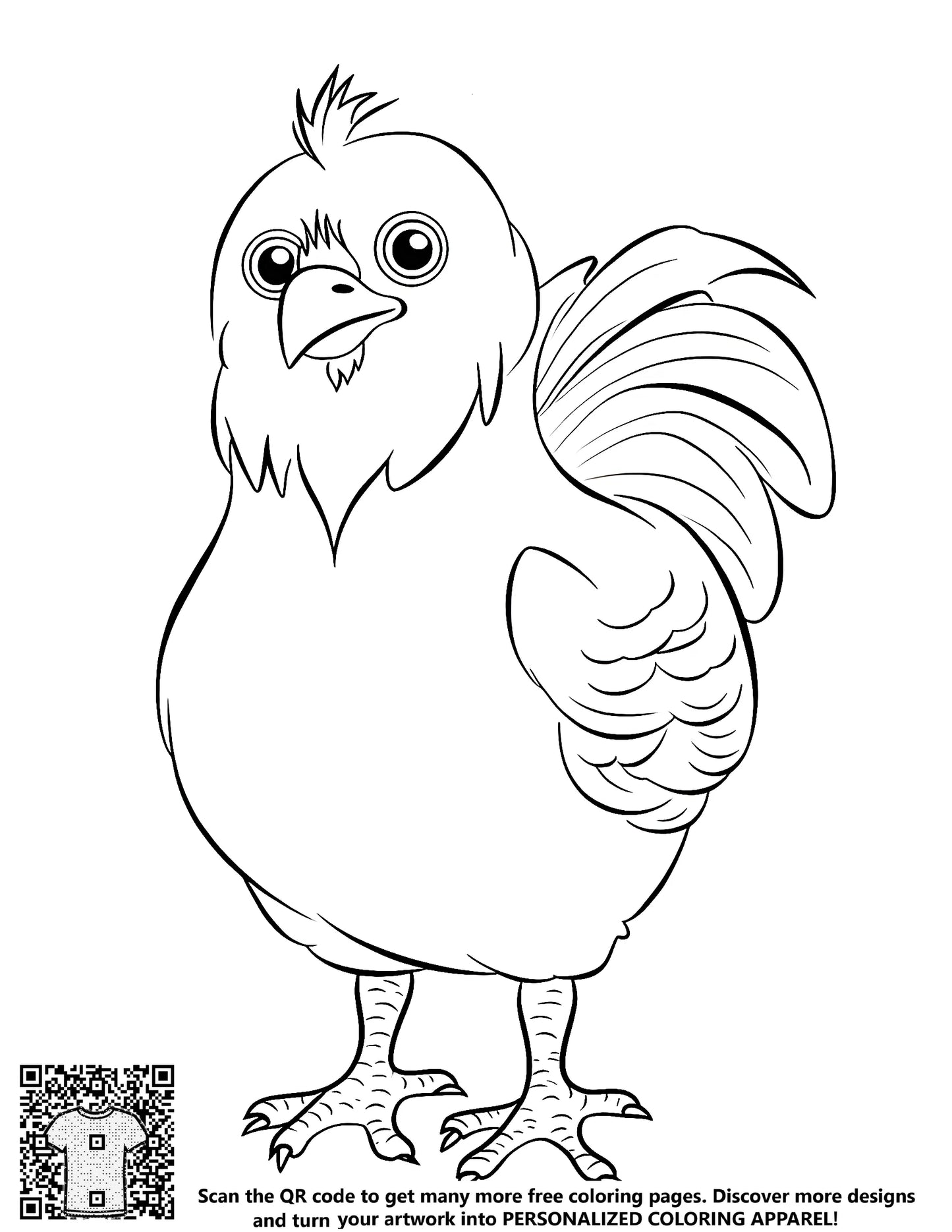 FREE Cute Chick Coloring Page - Download NOW