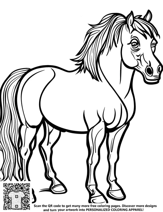 FREE Horse Coloring Page - Printable Download NOW