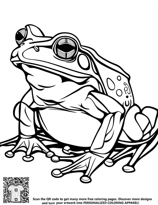 FREE Tree Frog Coloring Page Download NOW