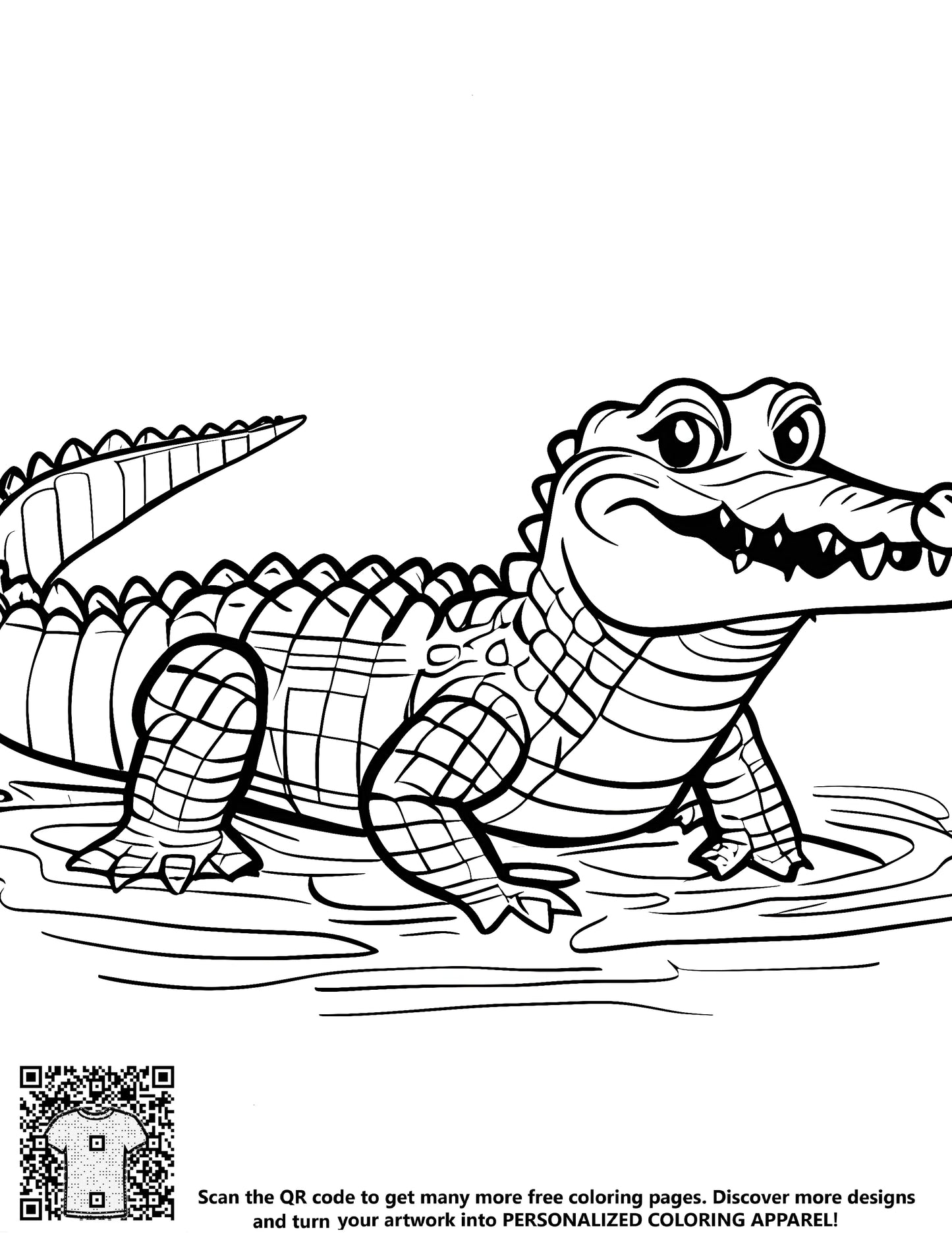 FREE Alligator Coloring Page - Download NOW for Fun and Creativity