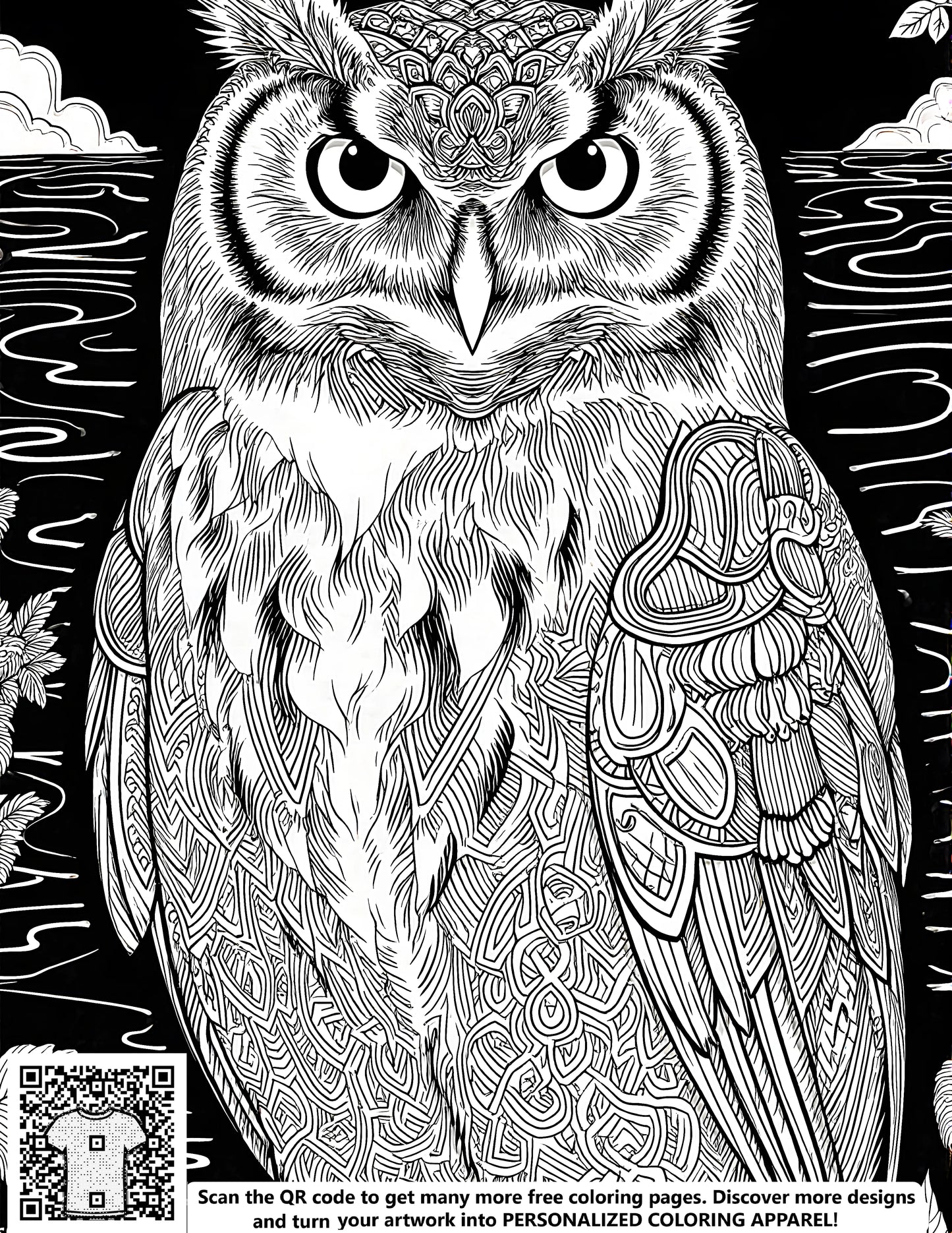 FREE Owl Coloring Page - Intricate Patterns & Textures - Printable Download