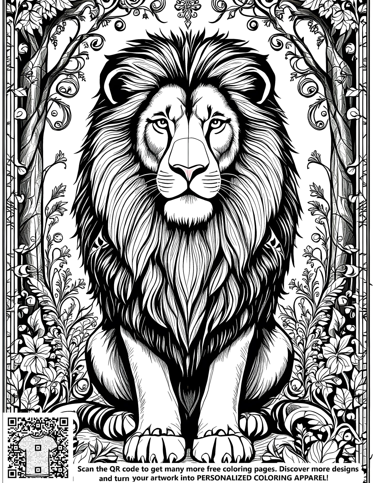 FREE Majestic Lion Coloring Page - Printable Download