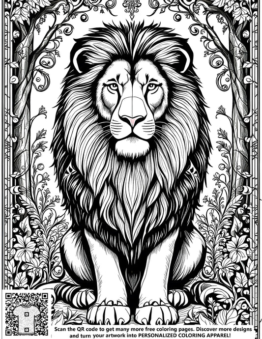 FREE Majestic Lion Coloring Page - Printable Download