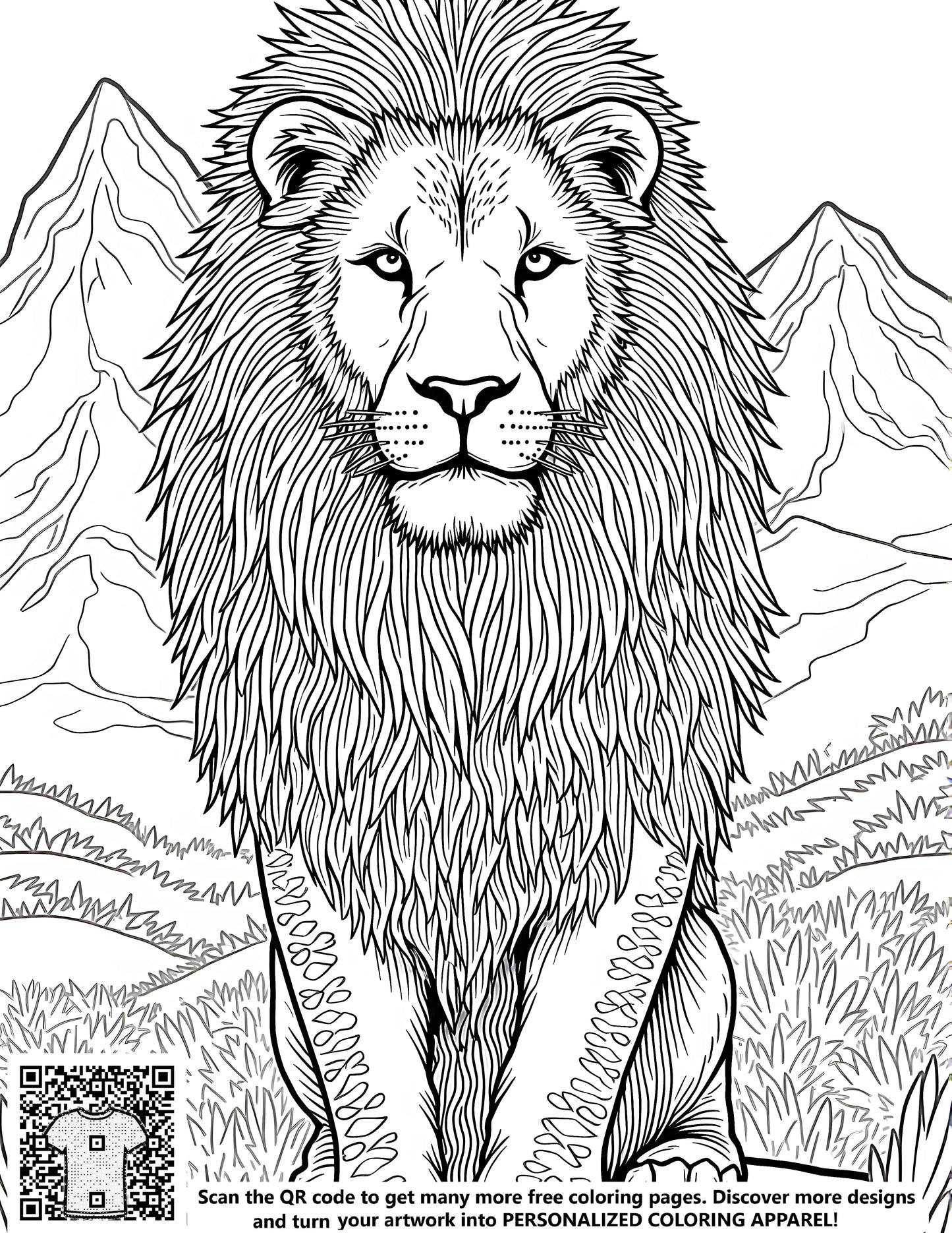 FREE Majestic Lion Coloring Page - Printable Download
