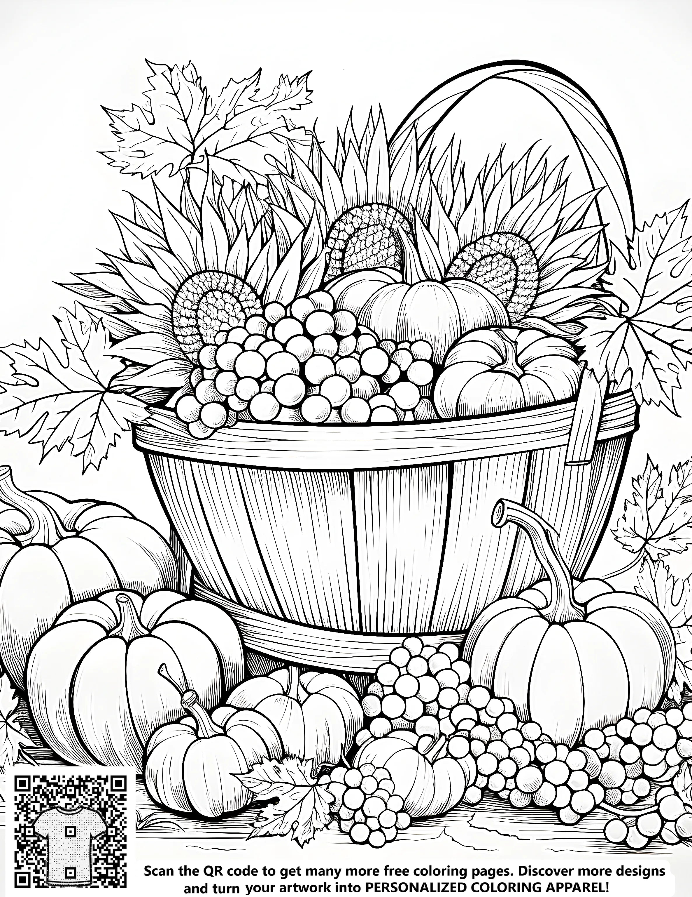 Free Basket Of Produce Coloring Page PDF DaVinci In You Davinci In You Free Basket Of Produce Coloring Page PDF DaVinci In You Davinci In You