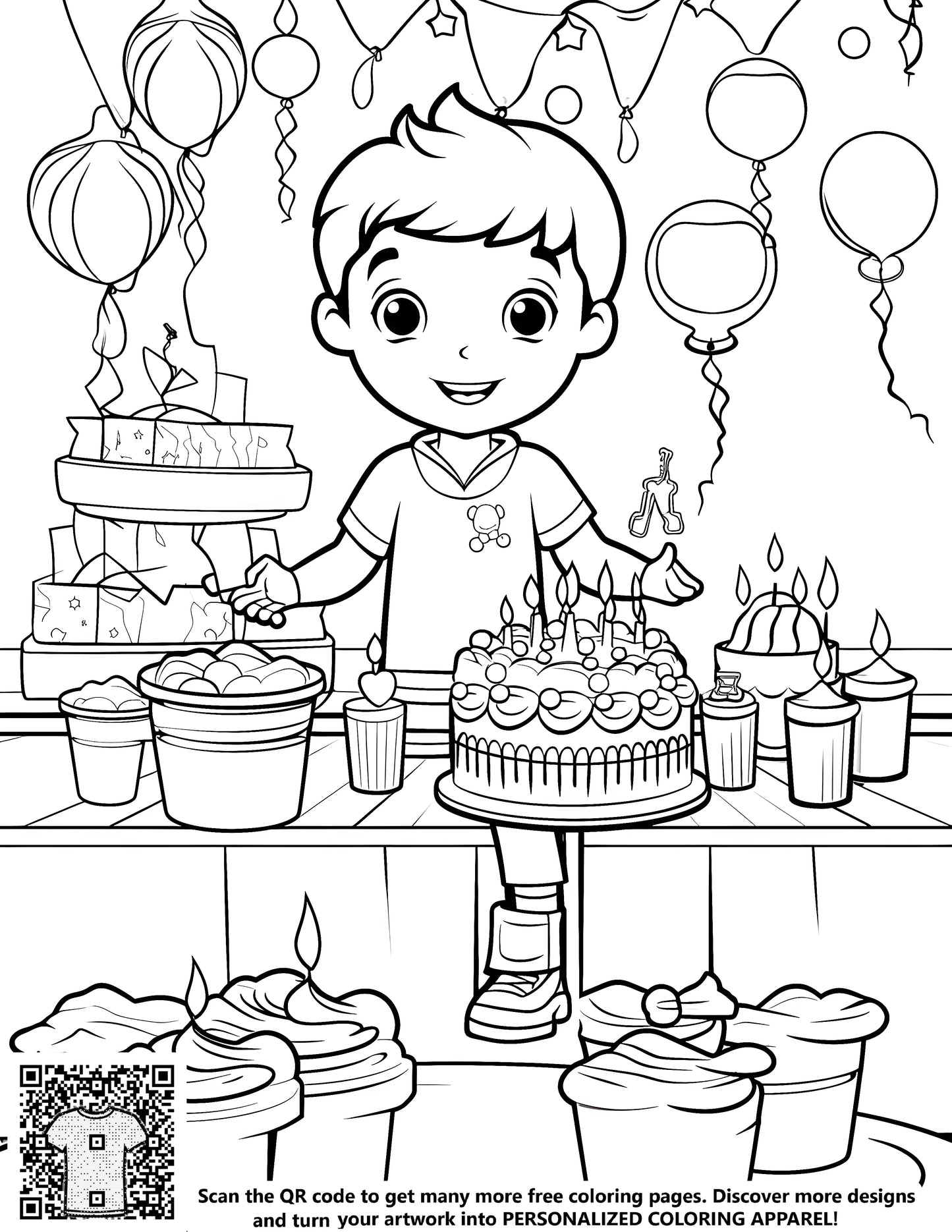 FREE Birthday Celebration Coloring Page - Download NOW