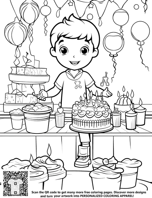 FREE Birthday Celebration Coloring Page - Download NOW