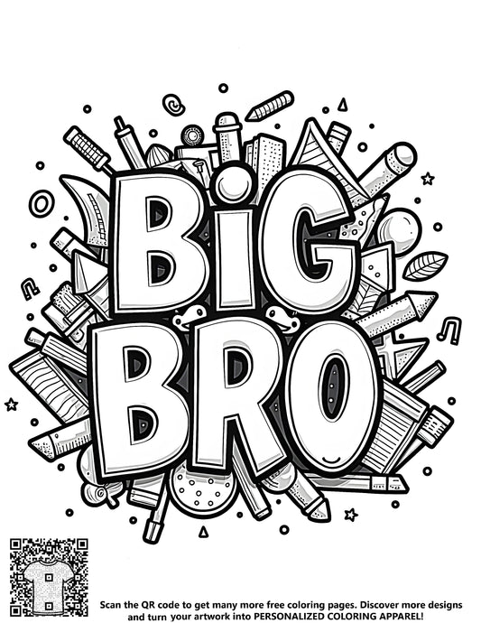 FREE BIG BRO Coloring Page - Printable Download